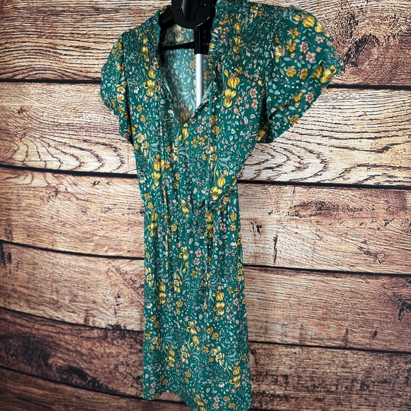 Kaileigh Teal Floral Mini Dress - Picture 3 of 10